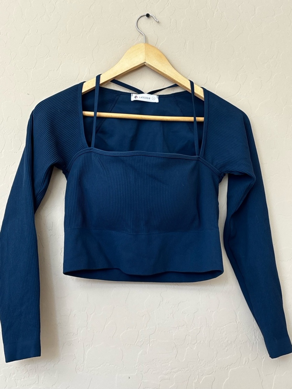 LASLULU Women's Long Sleeve Workout Crop Top